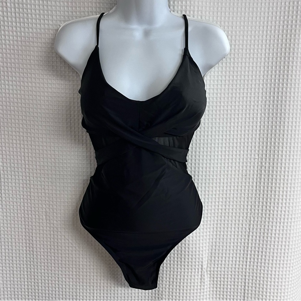 Zaful Black One-Piece Swimsuit size large (NWT)